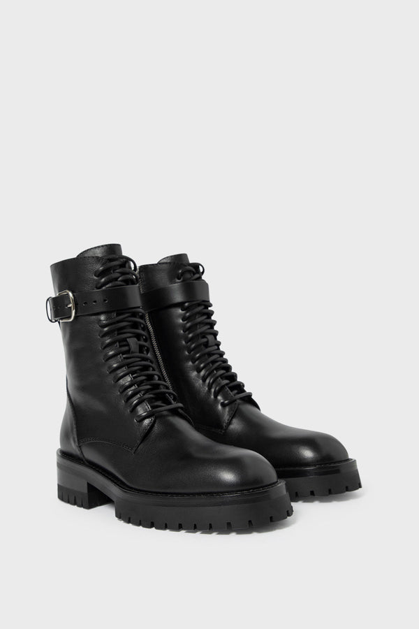 Cisse Combat Boots Black